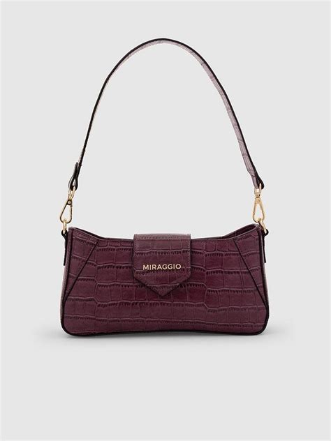 Buy Grape Wine Isabella Shoulder Bag Online- Miraggio
