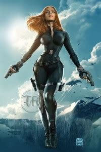 Superhero Black Widow Poster, Unframed, With Double Sided Tape Paper ...