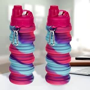 Kuber Industries Water Bottle | Silicone School Water Bottle | Folding ...