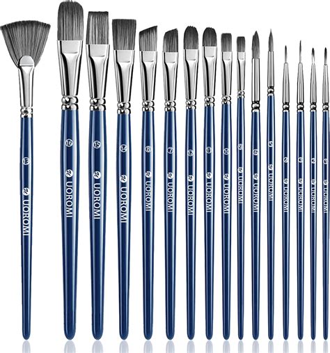 Buy Professional Artist Paint Brushes, UOROMI Set of 16 Art Brushes for ...