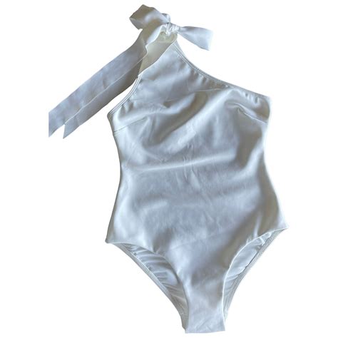 Pre-owned Zimmermann One-piece Swimsuit In White | ModeSens