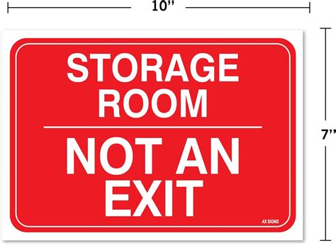Buy Storage Room Not an Exit Sign, Large 10 X 7 Inch Vinyl Sticker ...