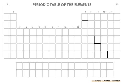 Free Printable Blank Periodic Table Templates [With PDF] - Printables Hub