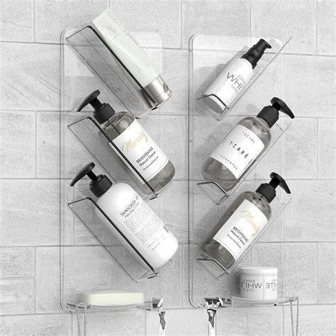Shower Curtain Rod Shampoo Holder at Billy Farrow blog