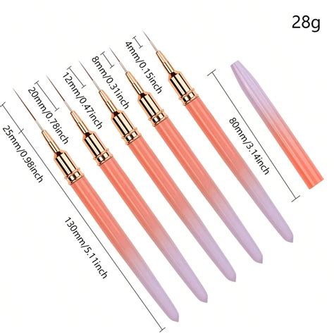 Novo Conjunto de Canetas com Pincel de Desenho em Tubo Oco Metálico de ...