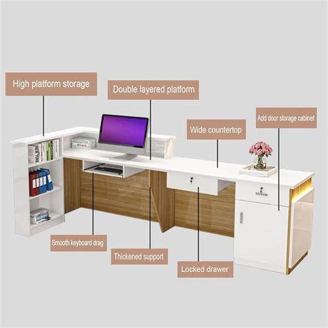 SUZEPER Reception Desk with Counter,Front Counter India | Ubuy