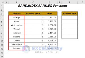 Image result for Excel Random Selection