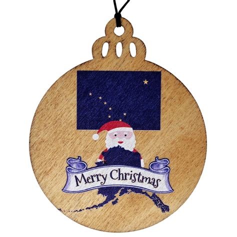 Buy Alaska Christmas Ornament - Rustic Holiday Design Featuring State ...