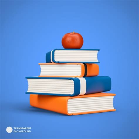 Books icon isolated 3d render illustration | Free PSD
