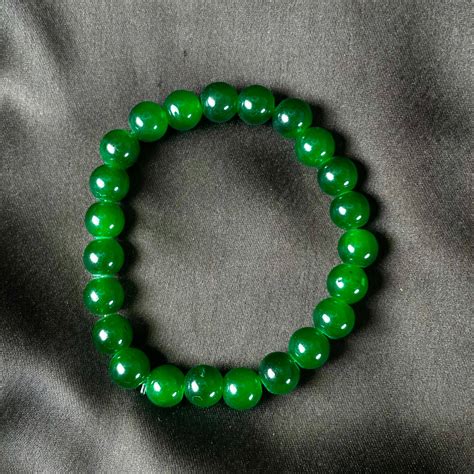 Stretchable Green Glass Beads Bracelet– Oralia India