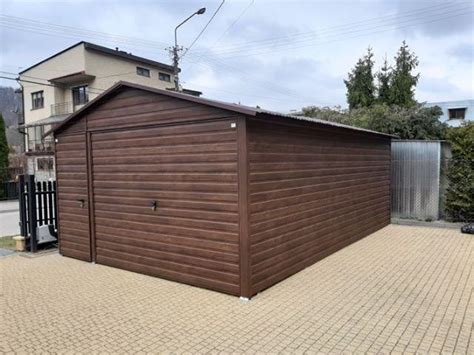 3x5 verzinkte Blechgarage mit Dachschräge mnach hinten mit Doppeltür in ...