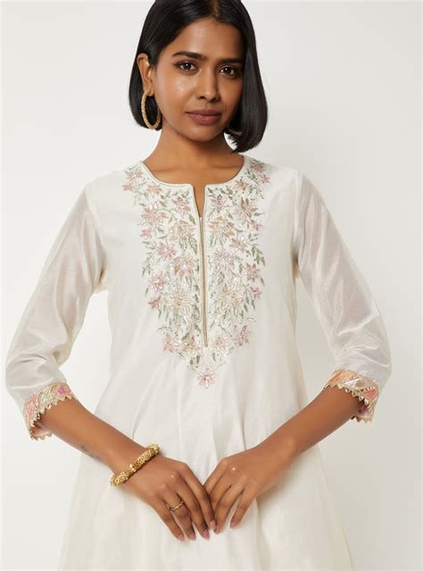 Buy Women Embroidered A-line Kurta Set Online at just Rs. 1999.0 ...