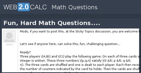 Image result for Fun Hard Math Questions