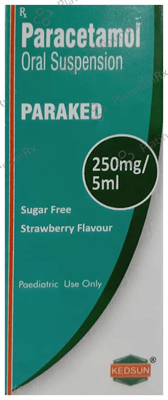 Paraked Strawberry Flacour Sugar Free Oral Suspension 60ml: View Uses ...