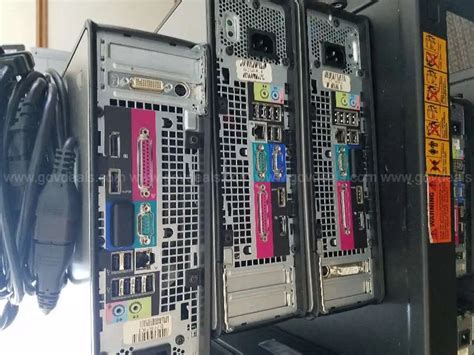 Lot of 10 Dell 760 Desktop computers with power cords and Windows Vista ...