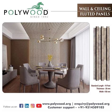 Louver Panel - Polywood PVC 12mm x 150mm Wall Fluted Panel Manufacturer ...