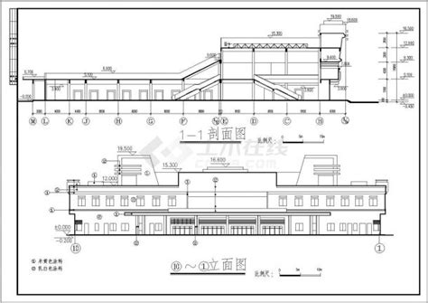 某地四层框架结构汽车客运站建筑设计扩初图_火车高铁站_土木在线