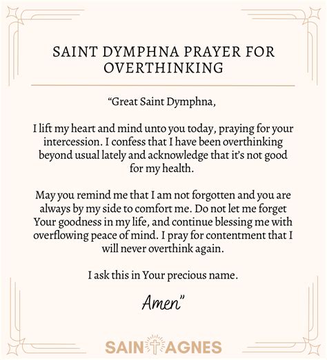 5 St. Dymphna Prayers for Anxiety, Stress and Overthinking
