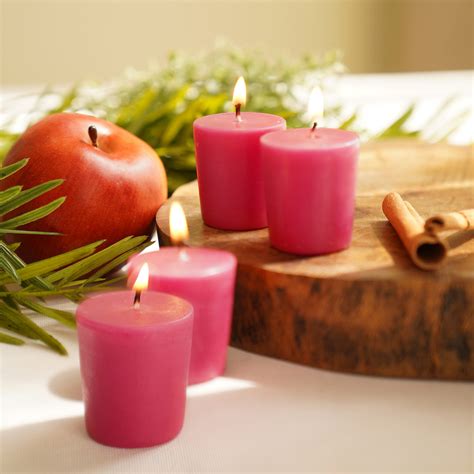 Shop Set of 4 Pink Apple Cinnamon Votive Candles - at Best Price Online ...