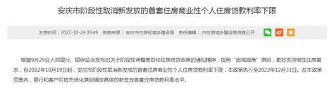 安徽：首套房贷利率下限情况公布|中国人民银行_新浪财经_新浪网