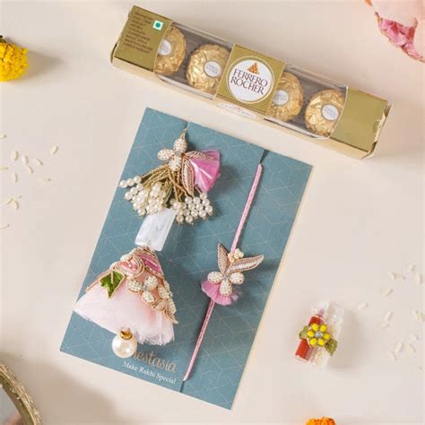 Rakhi Moments Gift Hamper Set Of 3 Online - Premium Gift Hamper | Nestasia