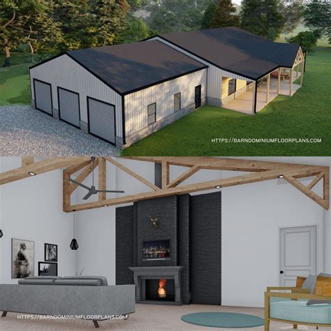 Open concept 50 foot wide clementine barndominium with shop 50×65 3 250 ...