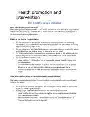Image result for Health Promotion Intervention Examples