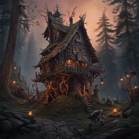 Baba Yaga's Hut - AI Generated Artwork - NightCafe Creator
