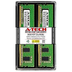 Amazon.in: Buy A-Tech 8GB (2x4GB) DDR4 2400MHz DIMM PC4-19200 UDIMM Non ...