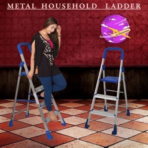 Aluminium Step Ladder - 4 Step Aluminium Broad Step Household Ladder ...
