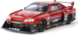 Just craft 1/24 Nissan GTR R34 Skyline LBWK Diecast Metal Racing Model ...