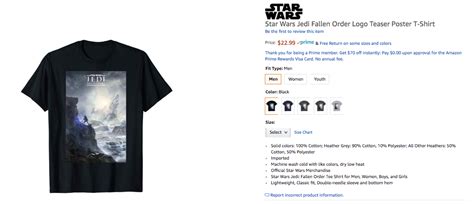 『Star Wars Jedi: Fallen Order』のアートがAmazonの商品ページでリークか？