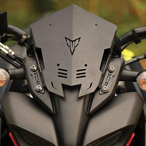 B.K ACCESSORIES Metal Visor Black for Yamaha MT 15 Model : Amazon.in ...