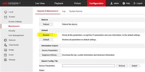Image result for Hikvision Web Interface