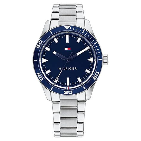 Buy Online Tommy Hilfiger Quartz Analog Blue Dial Stainless Steel Strap ...