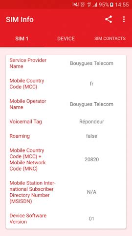 SIM Card Info Pro mostra le informazioni relative alla SIM con supporto ...
