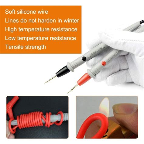 Buy Multimeter Silicone Test Lead Kit, Precision Banana Plug with Dual ...
