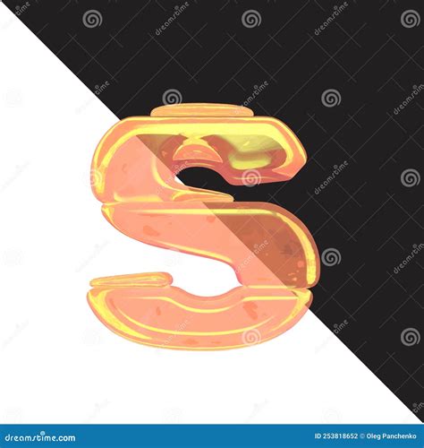 Symbols Made from Frozen Orange Juice. Letter S Stock Vector ...