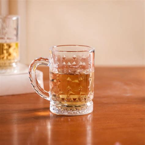 Shimmering Glamour Thick Glass Cup Set Of 6 220ml Online - Premium ...