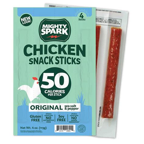 Mighty Spark Sea Salt & Pepper Chicken Snack Sticks (4 ct) Delivery or ...