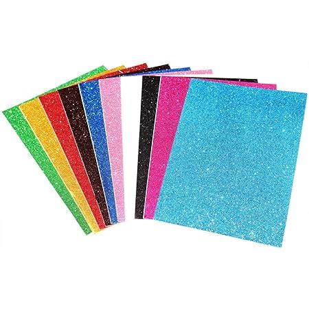 Evisha Assorted Colours 10 Glitter Sparkle Glue Tubes (25ml,Pack of 10 ...