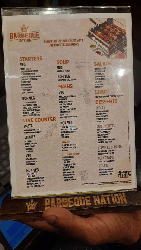 Menu at Barbeque Nation - Kochi - LuLu Mall, Kochi