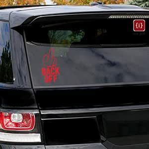 ISEE 360® Back Off Middle Finger Stickers Phrases for Any Cars Sides ...