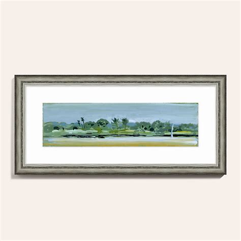 Lush Island Landscape Framed Art Print