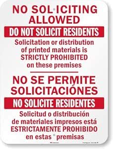 SmartSign "Solicitation Of Printed Materials Prohibited" Bilingual Sign ...