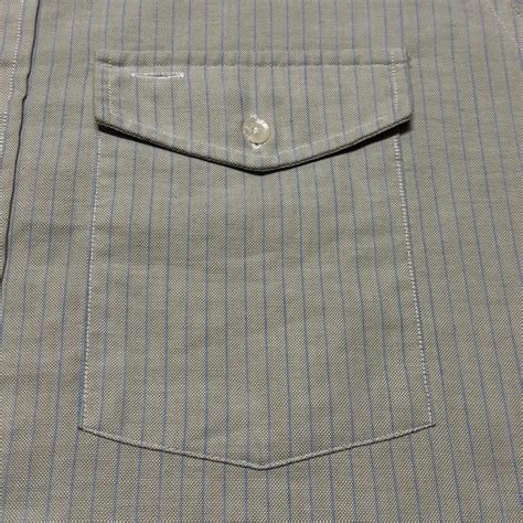 80s USA製 L.L.Bean Stripe Pattern Long Sleeve Button Down Shirt size 15 ...
