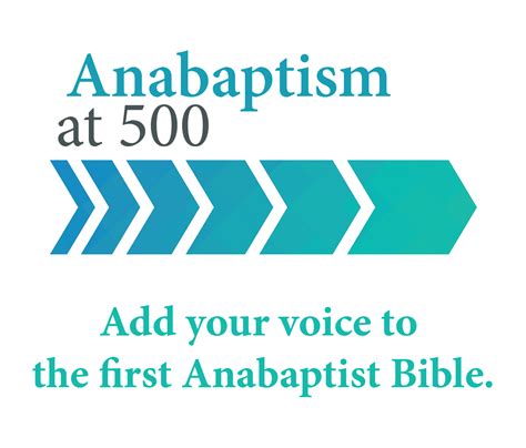 Anabaptism at 500 seeking five hundred study groups
