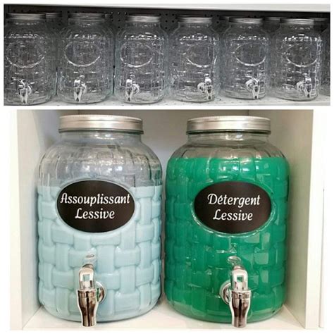 Laundry Detergent Dispenser Set for Stylish Laundry Room Makeover