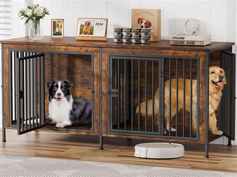 Tucker Murphy Pet™ 78 Inch Dog Crate Furniture for 2 Dogs, Extra Large ...