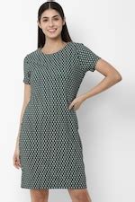 Buy Women Green Print Casual Dress Online - 480107 | Allen Solly